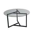 Soffbord Hanah Home Trio Sehpa Transparent Svart Härdat Glas 75x42x75 cm - Soffbord - 8682870558649 - 7