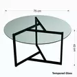 Soffbord Hanah Home Trio Sehpa Transparent Svart Härdat Glas 75x42x75 cm - Soffbord - 8682870558649 - 9