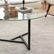 Soffbord Hanah Home Trio Sehpa Transparent Svart Härdat Glas 75x42x75 cm - Soffbord - 8682870558649 - 5