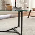 Soffbord Hanah Home Trio Sehpa Transparent Svart Härdat Glas 75x42x75 cm - Soffbord - 8682870558649 - 3