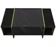Soffbord, svart/guld, 103,8 cm x 37,3 cm x 60 cm, hållbart, mångsidigt - Bord - 8681875669909 - 6