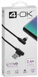 Datakaapeli kulma USB C 1m musta, Mobia - USB-C-kablar - 8428728105319 - 2