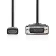 HDMI kabel | HDMI Kontakt | DVI-D 24+1-Pin Hane | 1080p | Nickelplaterad | 3.00 m | Rak | PVC | Svart | Låda - HDMI-kablar - 5412810288519 - 10