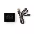 HDMI Splitter | 2-Port port(s) | 2x HDMI Output | 4K@30Hz | 2.25 Gbps | ABS / PVC | Svart - Videoväxlar och fördelare - 5412810304929 - 75