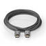 High Speed HDMI kabel med Ethernet | HDMI Kontakt | HDMI Kontakt | 4K@60Hz | ARC | 18 Gbps | 5.00 m | Rund | Bomull | Grått Med Metall | Kartong med täckt fönster - HDMI-kablar - 5412810318919 - 2