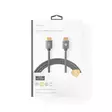 High Speed HDMI kabel med Ethernet | HDMI Kontakt | HDMI Kontakt | 4K@60Hz | ARC | 18 Gbps | 2.00 m | Rund | Bomull | Grått Med Metall | Kartong med täckt fönster - HDMI-kablar - 5412810318889 - 66