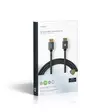 High Speed HDMI kabel med Ethernet | HDMI Kontakt | HDMI Kontakt | 4K@60Hz | ARC | 18 Gbps | 5.00 m | Rund | Bomull | Grått Med Metall | Kartong med täckt fönster - HDMI-kablar - 5412810318919 - 69
