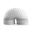 Luft Utloppsslang PVC | 100 mm | 1.50 m | Passar till: Luftventilation / Torktumlare | Vit - Reservdelar - 5412810301539 - 1