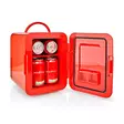 Portabelt mini kylskåp | 4 l | 12 V DC / 100 - 240 V AC | Röd - Kylskåp och frysar - 5412810335039 - 1