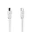 Koaxialkabel | IEC (Koax) Hane | IEC (Koax) Hona | Nickelplaterad | 90 dB | 75 Ohm | Dubbelskärmad | 10.0 m | Rund | PVC | Vit | Låda - Antennkablar - 5412810425709 - 1