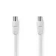 Koaxialkabel | IEC (Koax) Hane | IEC (Koax) Hona | Nickelplaterad | 90 dB | 75 Ohm | Dubbelskärmad | 20.0 m | Rund | PVC | Vit | Kuvert - Antennkablar - 5412810281909 - 1