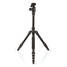 Stativ | Maximal lastkapacitet: 3.0 kg | Minsta arbetshöjd: 17.5 cm | Maximal arbetshöjd: 145.0 cm | 3 Segment | Bollhuvud | Resväska ingår | Vändbar mittsektion | ABS / Aluminium | Svart - Kamerastativ - 5412810292509 - 11