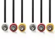 Komposit videokabel | 3x RCA Hane | 3x RCA Hane | Nickelplaterad | 480p | 2.00 m | Rund | PVC | Svart | Kuvert - HDMI-kablar - 5412810280209 - 10