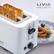 Leiv=C3=A4npaahdin valkoinen 700w Livia - Smörgåsgrillar och brödrostar - 6438151018959 - 6