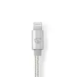 Lightning Adapter | Apple Lightning, 8-stifts | 3.5 mm Hane | Guldplaterad | 1.00 m | Rund | Nylon | Kartong med täckt fönster - Blixtkablar - 5412810313099 - 47