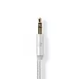 Lightning Adapter | Apple Lightning, 8-stifts | 3.5 mm Hane | Guldplaterad | 1.00 m | Rund | Nylon | Kartong med täckt fönster - Blixtkablar - 5412810313099 - 46