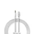 Lightning Adapter | Apple Lightning, 8-stifts | 3.5 mm Hane | Guldplaterad | 1.00 m | Rund | Nylon | Kartong med täckt fönster - Blixtkablar - 5412810313099 - 1