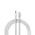 Lightning Adapter | Apple Lightning, 8-stifts | 3.5 mm Hane | Guldplaterad | 1.00 m | Rund | Nylon | Kartong med täckt fönster - Blixtkablar - 5412810313099 - 30