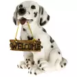 Trädgårdsstaty Hund 24 cm med Welcome-skylt - Trädgårdsdekorationer - 6410413294769 - 1