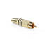 RCA Connector | Rak | Hane | Guldplaterad | Löda | Kabel input diameter: 7.0 mm | Metall | Svart | 10 st. | Kuvert - Ljudkontakter och pluggar - 5412810283279 - 8