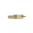 RCA Connector | Rak | Hane | Guldplaterad | Löda | Kabel input diameter: 7.0 mm | Metall | Svart | 10 st. | Kuvert - Ljudkontakter och pluggar - 5412810283279 - 1