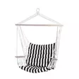 Riippuistuin 100 x 55 cm musta-valkoinen raitakuosi - Trädgårdsgungor och hängstolar - 6410412512369 - 1