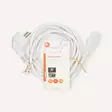 Strömkabel | Strömkontakt Hane | IEC-320-C13 | Vinklat | Rak | Nickelplaterad | 3.00 m | Rund | PVC | Vit | Label - Strömkablar och kontakter - 5412810424979 - 66