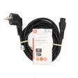 Strömkabel | Strömkontakt Hane | IEC-320-C5 | Vinklat | Rak | Nickelplaterad | 3.00 m | Rund | PVC | Svart | Label - Strömkablar och kontakter - 5412810425129 - 66