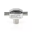 Satellite & Antenn Adapter | 2x Coax Hane | IEC (Koax) Hona | Nickelplaterad | 75 Ohm | T-Splitter | Metall | Vit | 1 st. | Låda - Antennkontakter och adaptrar - 5412810265619 - 11