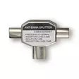 Satellite & Antenn Adapter | 2x Coax Hane | IEC (Koax) Hona | Nickelplaterad | 75 Ohm | T-Splitter | Metall | Vit | 1 st. | Låda - Antennkontakter och adaptrar - 5412810265619 - 30