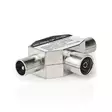 Satellite & Antenn Adapter | 2x Coax Hane | IEC (Koax) Hona | Nickelplaterad | 75 Ohm | T-Splitter | Metall | Vit | 1 st. | Låda - Antennkontakter och adaptrar - 5412810265619 - 41