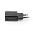 Väggladdare | 12 W | Snabbladdnings funktion | 1x 2.4 A A | Antal utgångar: 1 | USB-A | Utan kabel | Single Voltage Output | Svart - Nätladdare - 5412810330089 - 15