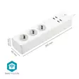 SmartLife Grenkontakt | 3x Jordad kontakt (CEE 7/3) / 4 x USB | 16.0 A | 3680 W | 1.80 m | -10 - 40 °C | Android / IOS | Vit - Smarta eluttag - 5412810419449 - 55