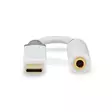 USB-C Adapter | USB 2.0 | USB-C Hane | 3.5 mm Hona | 0.10 m | Rund | Guldplaterad | PVC | Vit | Låda - Dator och nätverk - 5412810336609 - 10