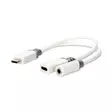 USB-C Adapter | USB 2.0 | USB-C Hane | USB-C Hona / 3.5 mm Hona | 0.10 m | Rund | Guldplaterad | PVC | Vit | Låda - Dator och nätverk - 5412810419289 - 40