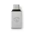 USB-C Adapter | USB 3.2 Gen 1 | USB-C Hane | USB-A Hona | 5 Gbps | Rund | Nickelplaterad | Silver | Kartong med täckt fönster - Dator och nätverk - 5412810262809 - 1