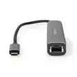 USB Multi-Port Adapter | 4-in-1 | USB 3.2 Gen 1 | USB-C Hane | HDMI Utgång / RJ45 Hona / USB-A Hona / USB-C Hona | 5 Gbps | 0.20 m | Rund | Guldplaterad | PVC | Antracit | Låda - Dator och nätverk - 5412810414239 - 15