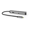 USB Multi-Port Adapter | 4-in-1 | USB 3.2 Gen 1 | USB-C Hane | HDMI Utgång / RJ45 Hona / USB-A Hona / USB-C Hona | 5 Gbps | 0.20 m | Rund | Guldplaterad | PVC | Antracit | Låda - Dator och nätverk - 5412810414239 - 40
