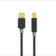 USB-kabel | USB 2.0 | USB-A Hane | USB-B Hane | 480 Mbps | Guldplaterad | 1.00 m | Rund | PVC | Antracit | Låda - Dator och nätverk - 5412810335909 - 1