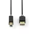 USB-kabel | USB 2.0 | USB-A Hane | USB-B Hane | 480 Mbps | Guldplaterad | 3.00 m | Rund | PVC | Antracit | Kartong med fönster - Dator och nätverk - 5412810263479 - 10