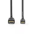High Speed HDMI kabel med Ethernet | HDMI Kontakt | HDMI Mini kontakt | 4K@30Hz | 10.2 Gbps | 1.50 m | Rund | PVC | Svart | Label - HDMI-kablar - 5412810427079 - 10