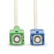 Patchkabel av glasfiber | SMF (Single Mode Phase) | SC/APC | SC/UPC | 100 Gbps | 2.00 m | Vit | Gift Box with Euro Lock - Dator och nätverk - 5412810464319 - 10
