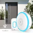 Trådlösa dörrklockan | Strömadapter | 220 - 250 V AC | 1x CR2032 | Volym: 80 dB | Signalområde: 150 m | 60 Melodier | 1 Mottagare | Vit - Dörrklockor och dörrkameror - 5412810476909 - 5