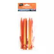 Telttakiila alumiini 6 kpl oranssi Retki - Ultrakevyt 12 g alumiininen telttakiila vetonarulla (18 cm) - Tält, skydd, hängmattor - 6418536024249 - 5