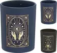 Doftljus i färgat glas med stenprydnad 200g, 34h brinntid, mystisk design - Ljus och lyktor - 8721037559119 - 1