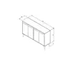 Konsolbord Hanah Home Stria Antracit Spånskiva 120x30x75 cm - TV-bänkar - 8683742102069 - 7
