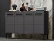 Konsolbord Hanah Home Stria Antracit Spånskiva 120x30x75 cm - TV-bänkar - 8683742102069 - 4