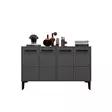 Konsolbord Hanah Home Stria Antracit Spånskiva 120x30x75 cm - TV-bänkar - 8683742102069 - 5