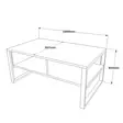 Soffbord Hanah Home Ml34 Rg Silver Spånskiva 100x44,4x59,7 cm - Soffbord - 8683342772129 - 6