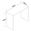 Skrivbord Hanah Home HA114 Valnöt Spånskiva 90x73x40 cm - Skrivbord - 8683742031789 - 7